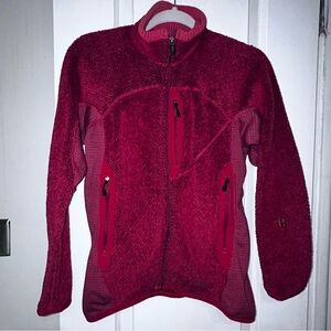 Patagonia Women Vintage R2 Regulator Polartec Maroon Jacket Fleece